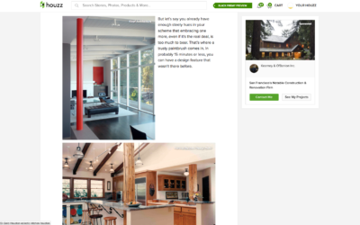 Houzz featured our Mid Century Modern Remodel