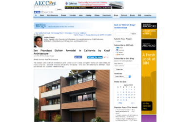 AECCafe featured our San Francisco Eichler Remodel