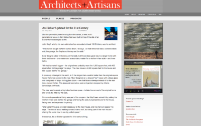 Architects and Artisans featured our Glass Wall House