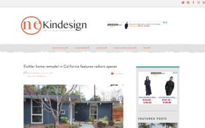 One Kind Design featured our Palo Alto Eichler Remodel