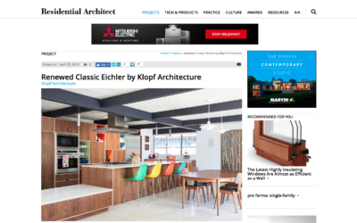 Residential Architect featured our Renewed Classic Eichler