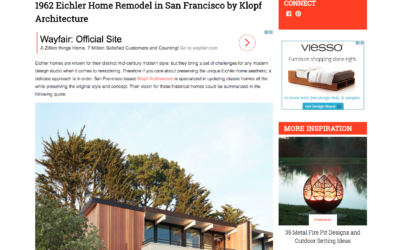 Trendir featured our San Francisco Eichler Remodel