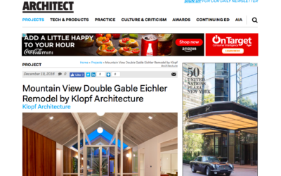 Architect Magazine featured our Mountain View Double Gable Eichler