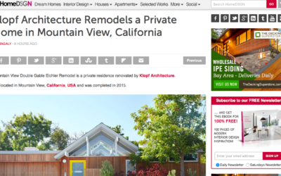 HomeDSGN features our Mountain View Double Gable Eichler