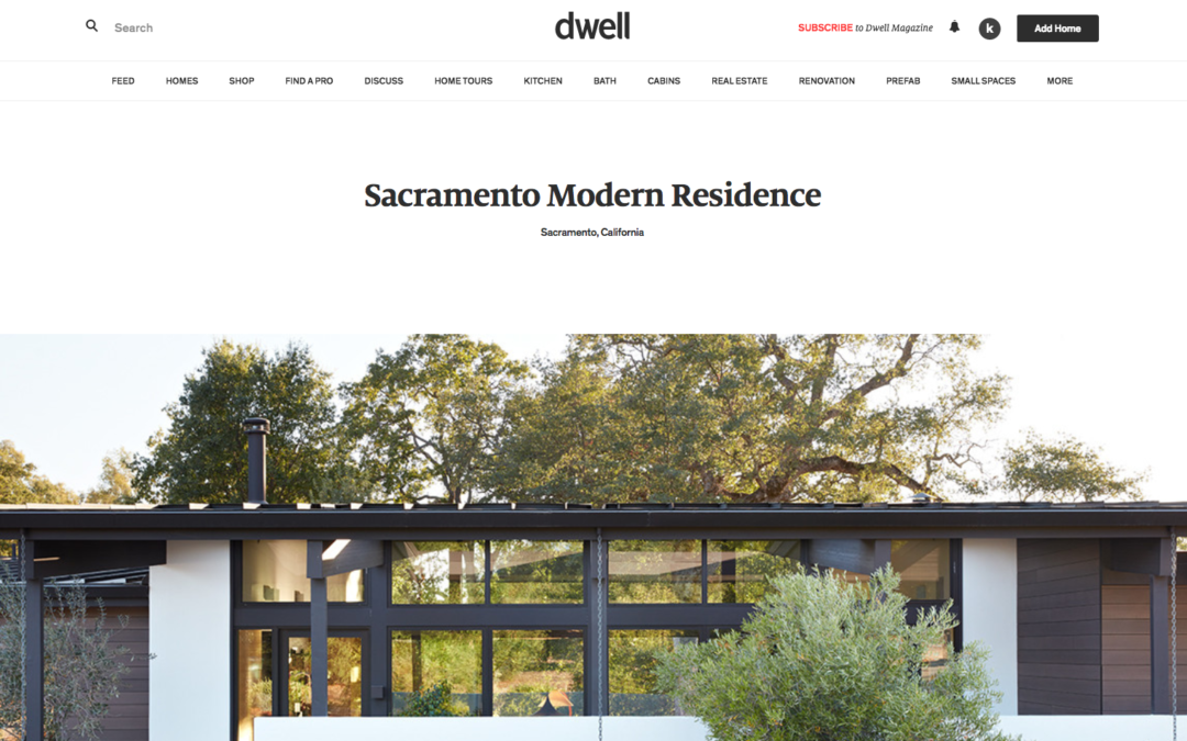 Dwell features our Sacramento Modern New Residence