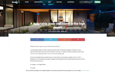 Homify features our Glass Wall House