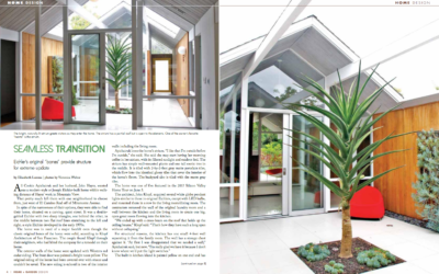 Home + Garden Design Magazine features our Mountain View Double Gable Eichler Remodel