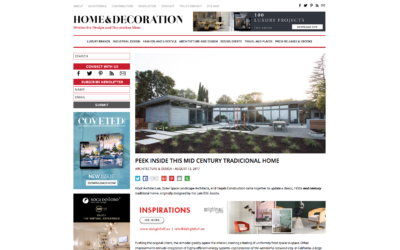Home and Decoration features our Midcentury Modern View Home Remodel
