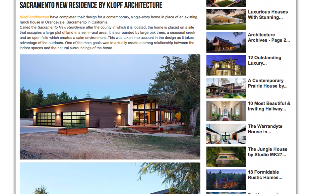 Architecture Art Designs features our Sacramento New Residence