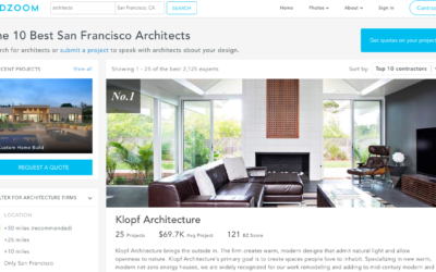 Klopf Architecture listed as “The 10 Best San Francisco Architects” by BuildZoom