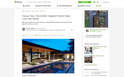 Houzz features our Glass Wall House