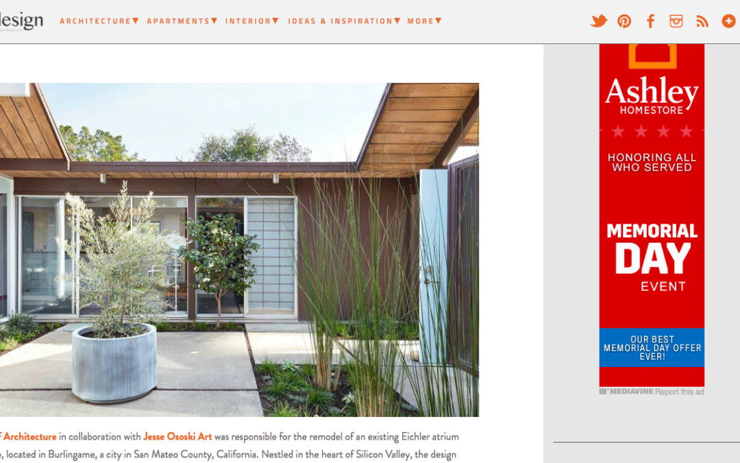 One Kind Design features our Burlingame Eichler Remodel