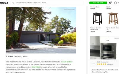 Houzz features our Glass Wall House