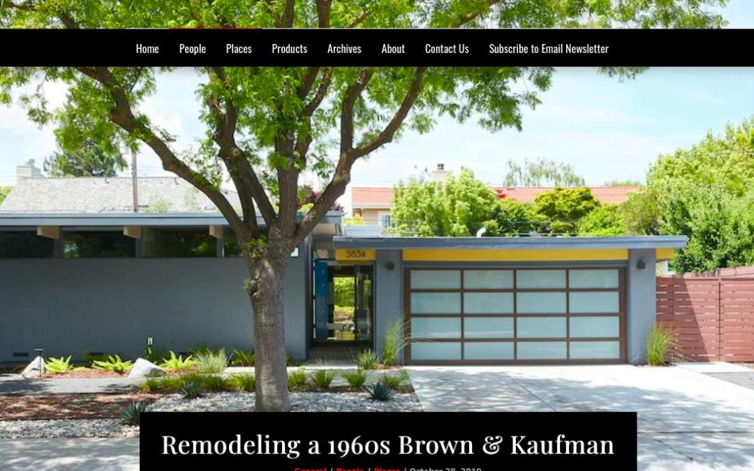 Architects and Artisans features our Eichler Remodel