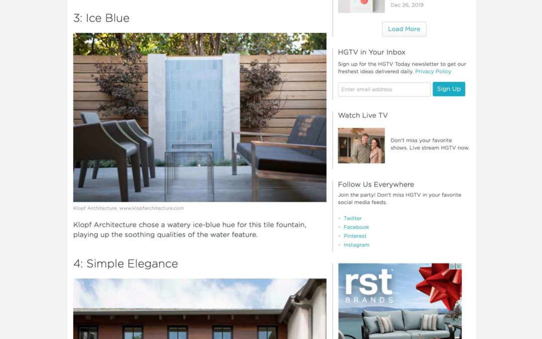HGTV features our Truly Open Eichler Remodel