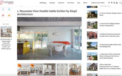 Futurist Features our Mountain View Double Gable Eichler Remodel