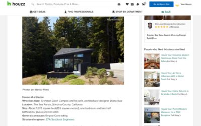 Houzz Features Castle Black at Sea Ranch