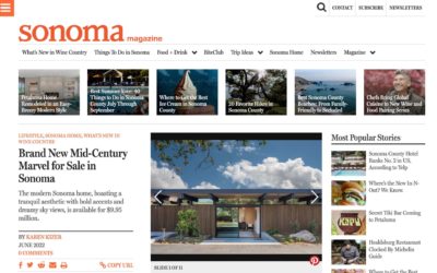 Sonoma Magazine features our Sonoma Hilltop New Residence