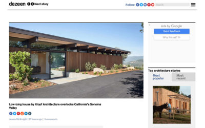 Dezeen features our Sonoma Hilltop New Residence
