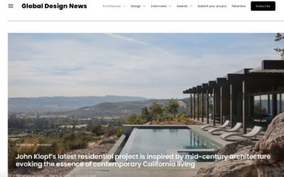Global Design News features our Sonoma Hilltop New Residence