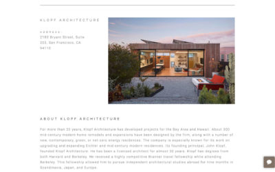 Klopf Architecture has been recognized as one of the top Architectural Firm in San Francisco, California