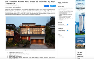 AECCafe features our San Francisco Modern View House
